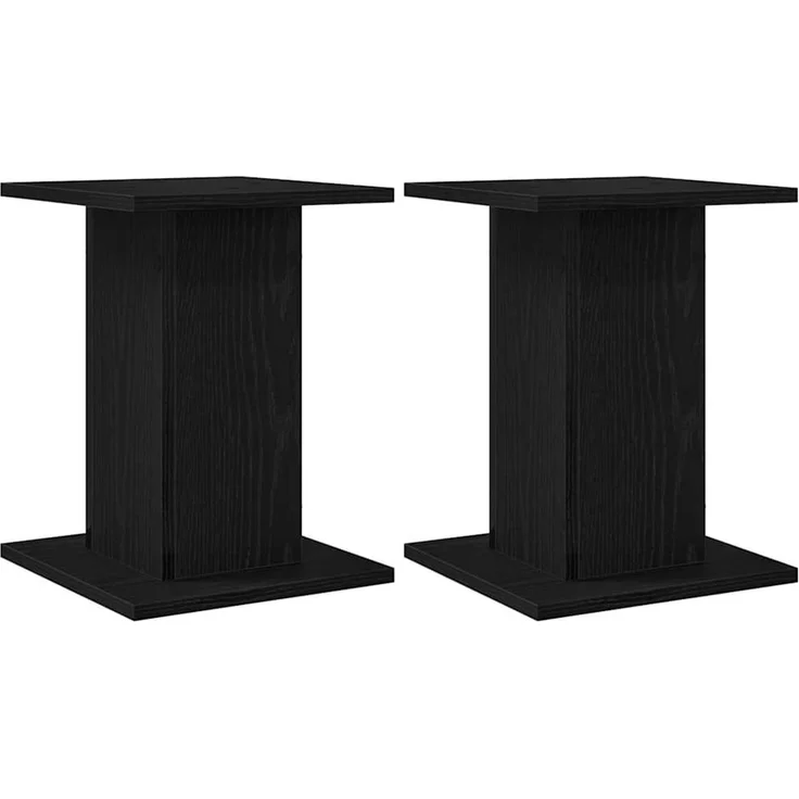 vidaXL Pflanzenständer 2 pcs Schwarz Eichen-Optik 30 x 30 x 40 cm 3345113 – Bild 2