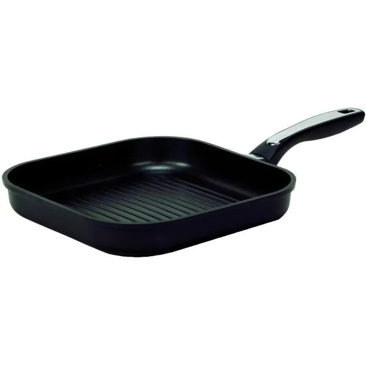 Steakpfanne DELTA 28 x 28 cm Aluguss mit Antihaft-Beschichtung / Bratpfanne / Pfanne induktionsfähig / Karl Krüger / Grillpfanne