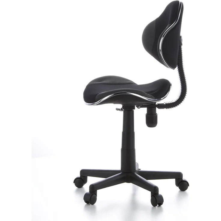 hjh OFFICE 634120 Kinder Schreibtischstuhl KIDDY GTI-2 Stoff Schwarz/Grau ergonomischer Jugenddrehstuhl höhenverstellbar – Bild 9