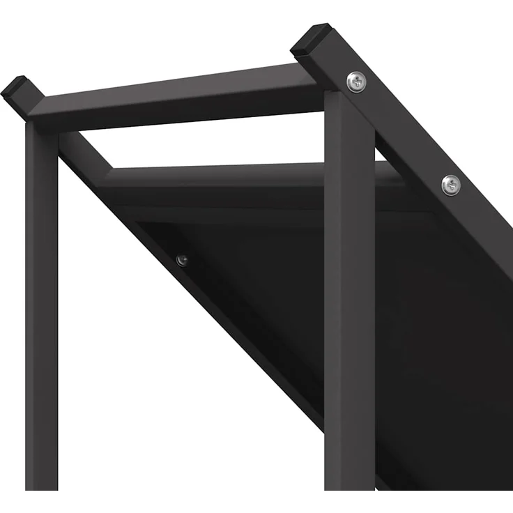 vidaXL Brennholzregal Schwarz 70x43x34,5 cm Kaltgewalzter Stahl 864173 – Bild 6