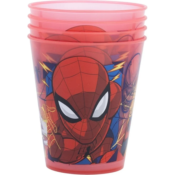 Spiderman Kinder Becher Set 4 teilig 285 ml aus Polypropylen – Bild 3