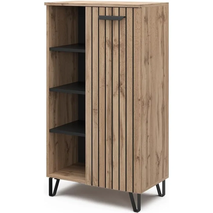 Kommode Amber Braun 35 x 110 cm mit 1 Tür Vicco