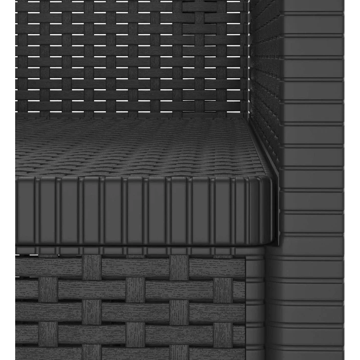 vidaXL 1-Sitzer Sessel Rattan-Look PP Anthrazit 68 x 62 x 70,5 cm 8011848 – Bild 7