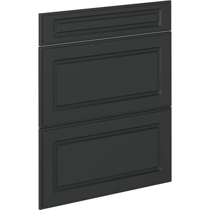 Küchenfront R-Line Anthrazit Landhaus 59.6 x 70.4 cm Möbelfront für den Schubladenunterschrank Vicco – Bild 1