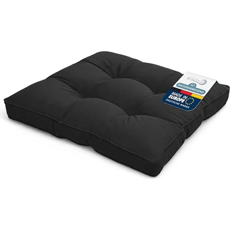Beautissu Lounge Sitzkissen Outdoor Graphitgrau, 10cm, 50cm, 50cm – Bild 2