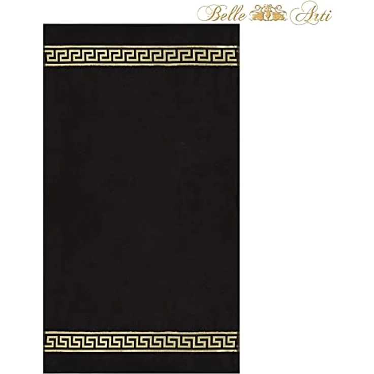 Belle Arti Handtücher Luxus Mäander Gästetücher Badetücher Duschtücher Saunatücher in Set, (1-St), schwarz, weiss, beige, rot, gold, 100% Baumwolle, Frottee, eingestickt – Bild 3