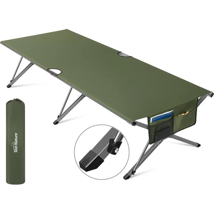 HOMECALL Feldbett Klappbar Campingbett Klappbett karpfenliege XXXL Campingliege (Leicht aufzubauende Schlafbetten für den Außenbereich, 200KG) – Bild 1