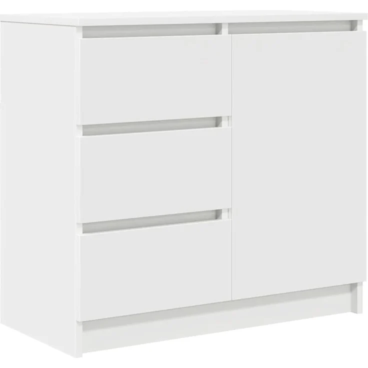 vidaXL Sideboard mit Schublade Weiß 71x35x65 cm Holzwerkstoff 861571 – Bild 1