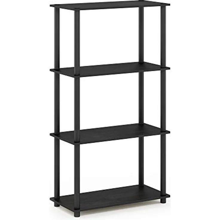 Furinno 4-Ebenen Mehrzweck-Regal, holz, Americano/Schwarz, 29. 46x59. 94x109. 86 cm – Bild 5