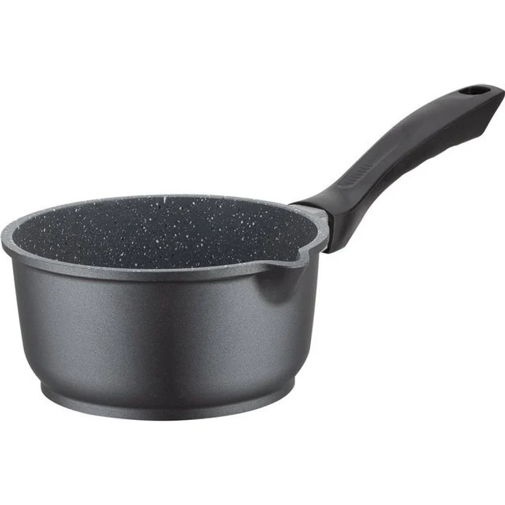 GSW Kasserolle Gourmet Granit, Aluminiumguss, langlebige VITAFLON® GRANIT Antihaft-Versiegelung, Ø 16 cm, Induktion – Bild 2