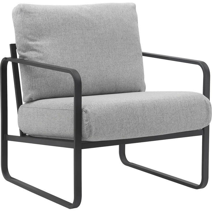 CLP Lounger Manea mit Metallgestell,hellgrau Stoff – Bild 1