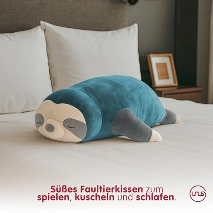 UNUS HOME Aufbewahrungsbox Faultier Kissen (1 St, 50 cm), Lagerungskissen Stillkissen Kissen für Kinder Dekoration extrem weich – Bild 3
