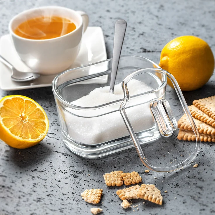 KADAX Zuckerdose, Zuckerdose mit Deckel, Zuckerbehälter aus Glas, elegant – Bild 2