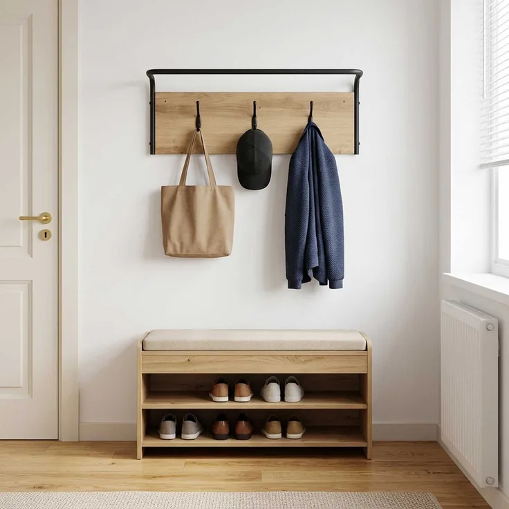 vidaXL Garderobenständer 60 x 30 x 25 cm Artisan-Eiche Holzwerkstoff 8014087