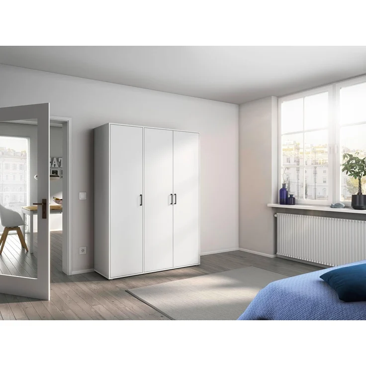 Rauch Möbel 'Voyager' Kleiderschrank, Holz, Weiß, Zubehör Classic, Breite 140 cm | ohne Schubladen – Bild 2