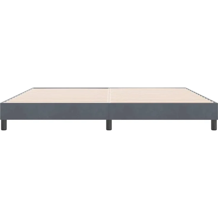 vidaXL Boxspringbett ohne Matratze Dunkelgrau 180x220 cm Samt 3315886 – Bild 4