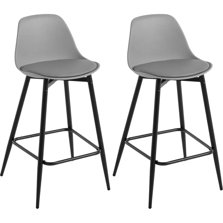 Klihome Barhocker (2 St), hoher Hocker PP, gepolstert, für Bar Küche Esszimmer Theke