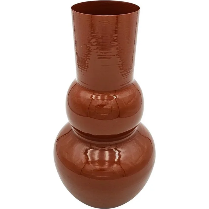 Meinposten Dekovase Vase Retro Zinkvase Beige Terrakotta 30x15 Blumenvase (1 St)