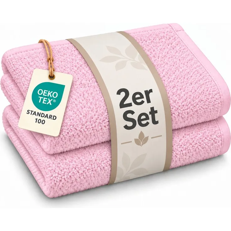 2 x Seiftuch 30 x 30 cm 500g/m² Rosa