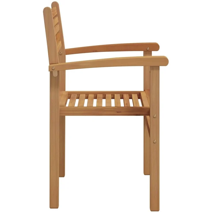 vidaXL Stuhl 8 Stk. Braun Massivholz Teak 3375765 – Bild 6