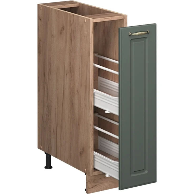 Apothekerschrank Fame-Line Grün-Gold Landhaus/Goldkraft Eiche 20 cm, AP Eiche Vicco – Bild 6