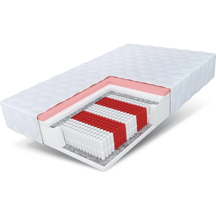 Matratze 90x200 H3 MEMORY 25cm Multipocket Taschenfederkern 7 Zonen VISCO
