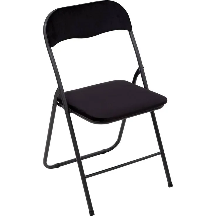 5five - klappstuhl aus schwarzem samt
