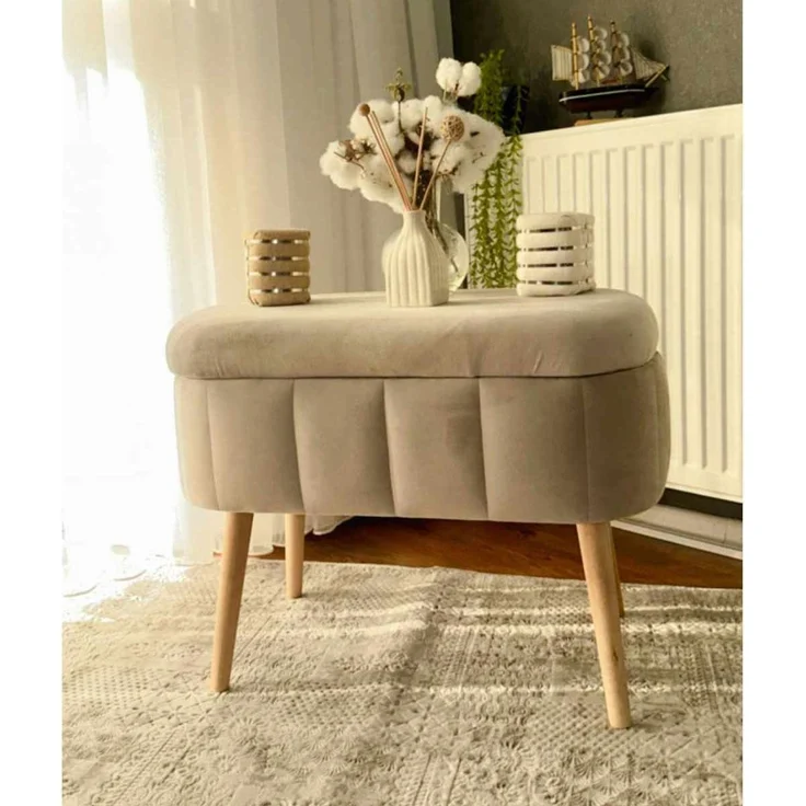 Skye Decor Pouf Mini Oslo (1-St), Kompakter Polsterhocker, mit Stauraum – Bild 3