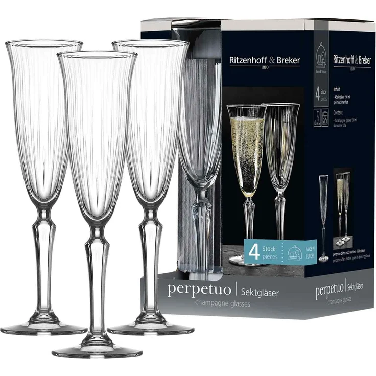 Ritzenhoff & Breker Perpetuo Sektglas 190 ml 4er Set – Bild 1