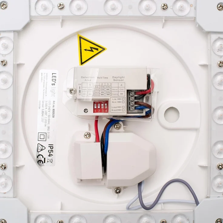 LED's light LED Deckenleuchte 0800529 Deckenleuchte, LED, 30cm mit HF-Bewegungsmelder 18W warmweiß IP54 – Bild 4