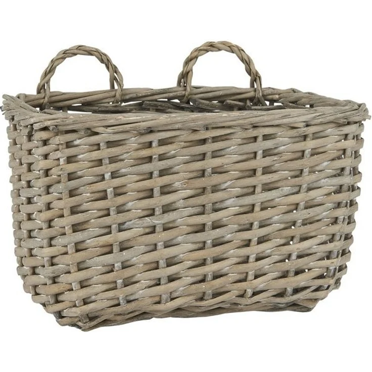 Wandkorb Korb Weidenkorb 2 Henkel Deko Korb Weide Grau Ib Laursen 2916-00 – Bild 3