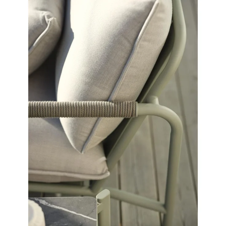 Gartensofa Lerberget von Brafab aus Aluminium und Acryl-Stoff, modern, grün, inkl. Kissen, 2-3 Sitzplätze – Bild 4