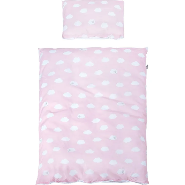 roba Bettwäsche 'Kleine Wolke rosa' 2-tlg - Kinderbettwäsche 100 x 135 - Baumwolle - Rosa