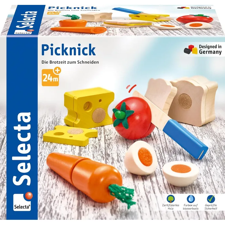 Selecta Holzspielzeug Picknick 14 tlg.