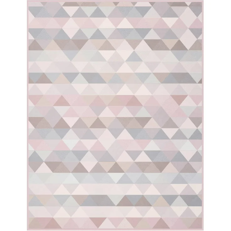 Wohndecke Rauten Pastell, rosa Kuscheldecke in 150x200 cm, Biederlack, Decke aus Baumwollmischgewebe, Made in Germany – Bild 6