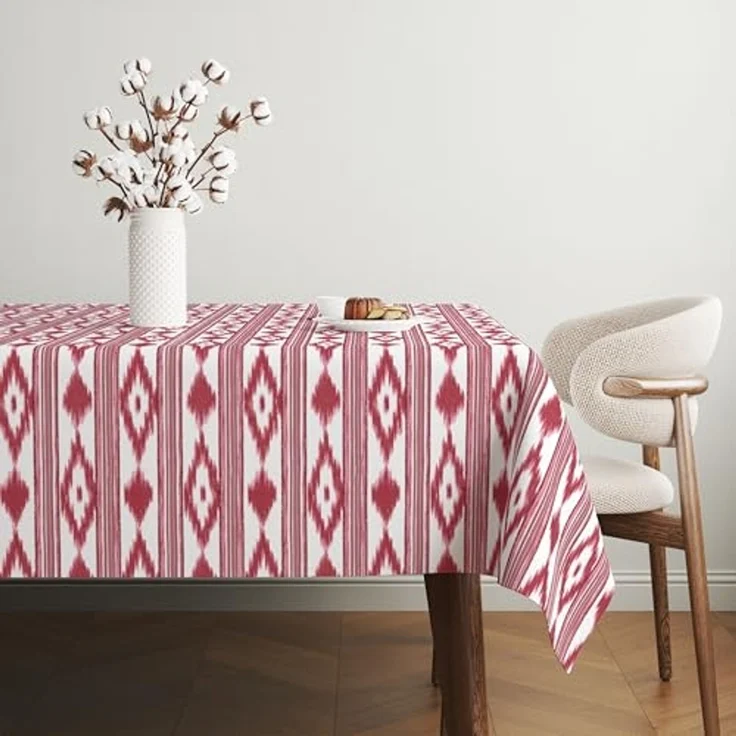 Martina Home Wachstuch-Tischdecke, Malorquí, Rot, 200 x 140 cm – Bild 4