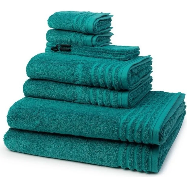 Vossen Vienna Style Supersoft 8 tlg. Frottier-Set - 2 X Handtuch (50 X 100cm), 2 X Duschtuch (67 X 140cm), 2 X Gästetuch (30 X 50cm), 2 X Waschhandschuh (16 X 22cm) - 620 g/m2 - Lagoon