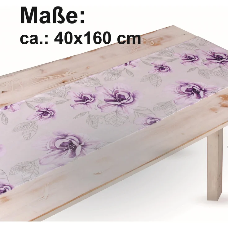 Tischdecke Sommer mit brillantem Druck ( Mitteldecke 80x80cm ) "Blumen" Frühling Tischdekoration für den Esstisch - ÖKO Tex Standard 100 - Unterlage – Bild 3