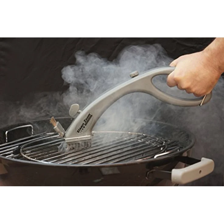 Steam Zoom Grill Cleaner Grillreiniger, mit Edelstahlborsten, Grau – Bild 6