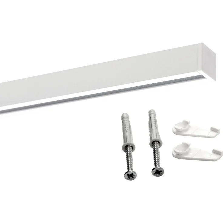 Deco-Raum® 'Square' Gardinenschiene, Aluminium, 350 cm, Weiß – Bild 1