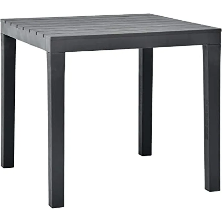 Gartentisch Kunststoff Bali Holzoptik 78x78 cm - Anthrazit