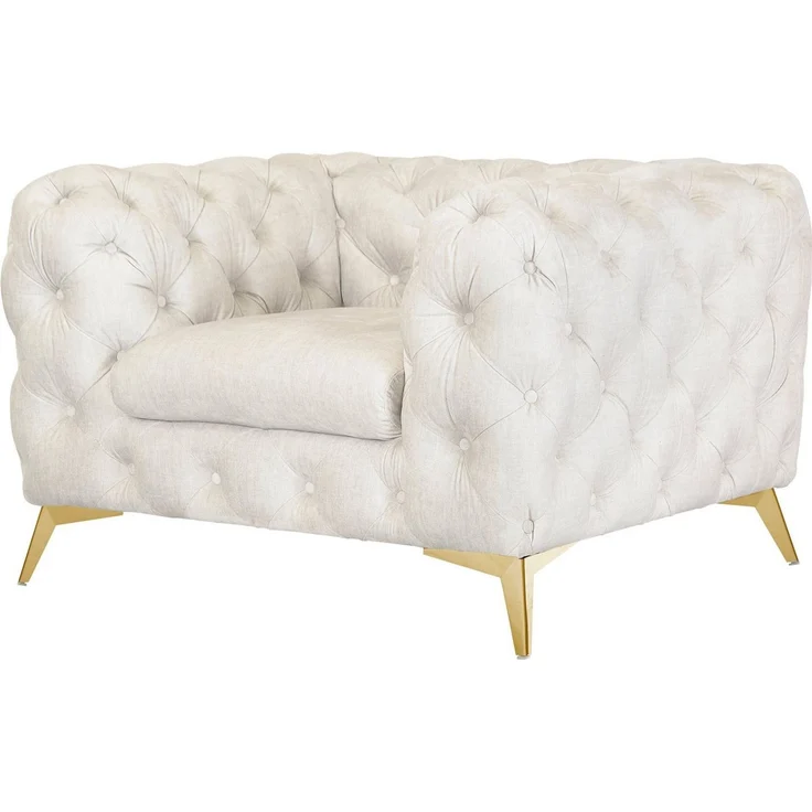 Home affaire Chesterfield-Sessel Glynis Sessel, aufwändige Knopfheftung, moderne Chesterfield Optik, Fußfarbe wählbar – Bild 3
