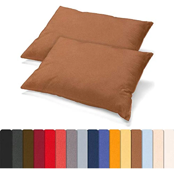 aqua-textil Kissenbezüge Classic Line Kissenbezüge Kissenhüllen 2er Set 40x60cm schokobraun – Bild 3