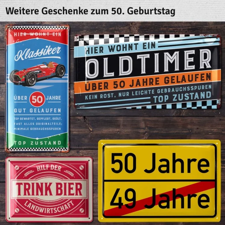 LANOLU Blechschild 50 Jahre Legende - 20x30cm – Metall – Mehrfarbig – 20154 – Bild 7