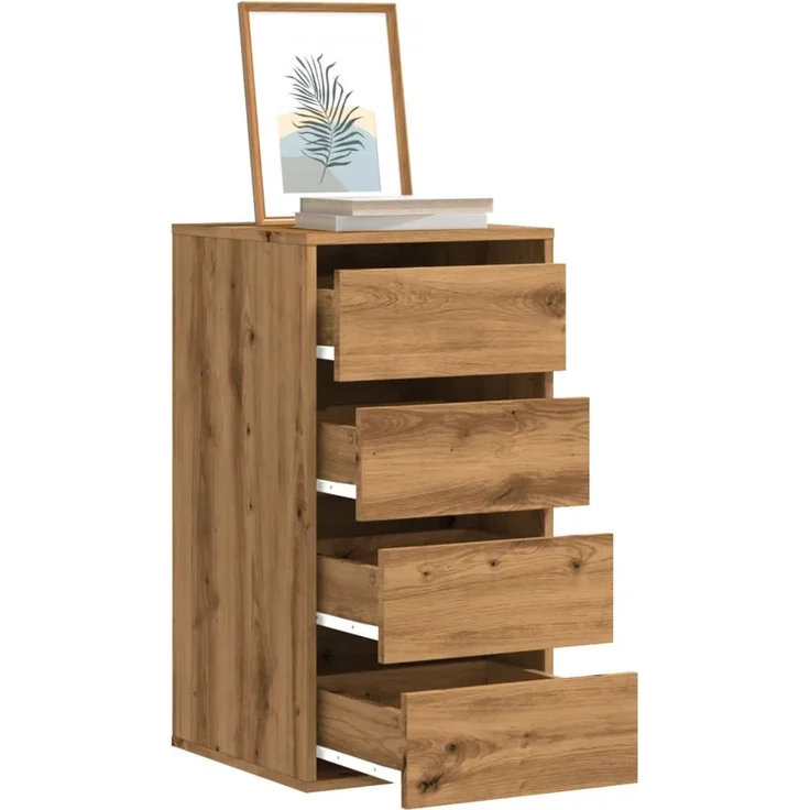 vidaXL Kommode Artisan-Eiche 40x41x76 cm Holzwerkstoff 852869 – Bild 1