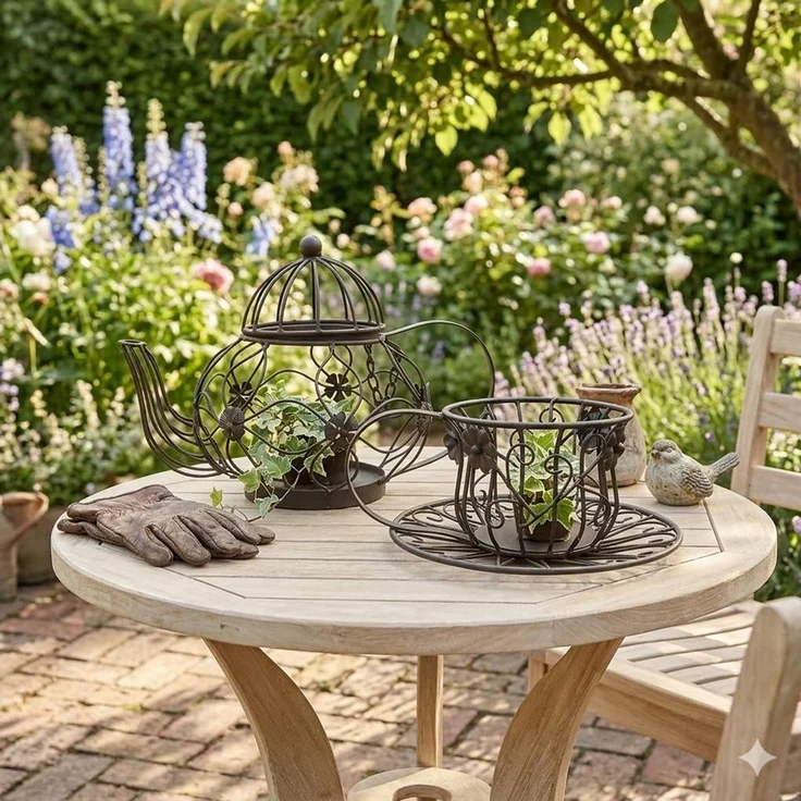 Pflanztasse ca. 13 cm - Gartendekoration – Bild 4