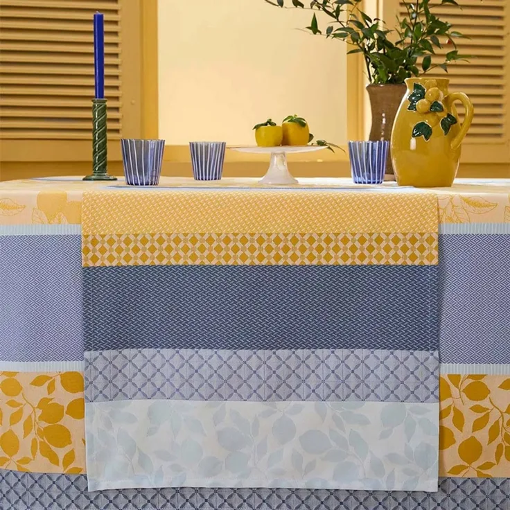 Garnier-Thiebaut Tischläufer Mille Citrons Provence 55x180 Cm 100% Gekämmte