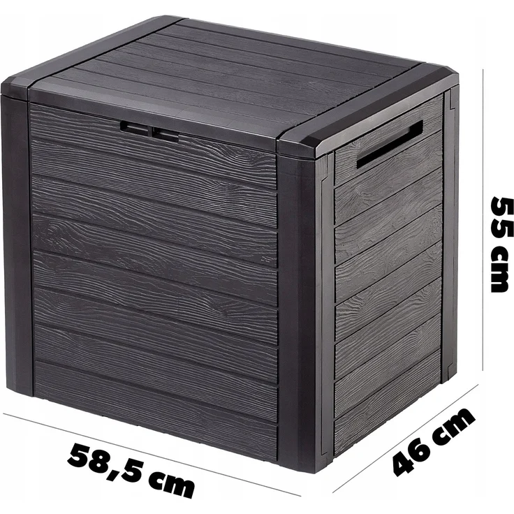 KADAX Gartentruhe für Balkontruhe 140L braun – Bild 2