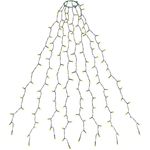 SALCAR 2m Christbaumbeleuchtung mit Ring und 8 Girlanden, 280er LED Überwurf Lichterkette Weihnachtsbaum für 150cm, 180cm, 210cm, 240cm Tannenbaum - Warmweiß