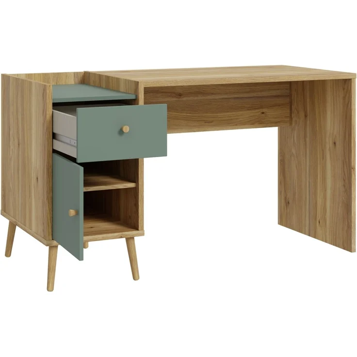 Schreibtisch >Whenua< in Natural Eiche - 139,6x77,3x60cm (BxHxT) – Bild 5